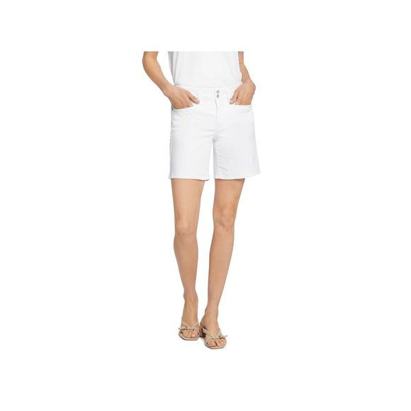 NYDJ Pants - NYDJ Womens White Denim Pocketed Zippered Button Closure Shorts 16